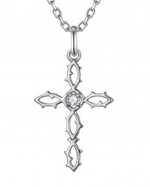 CROSS SOLITAIRE DIAMOND PENDANT (TP4584)